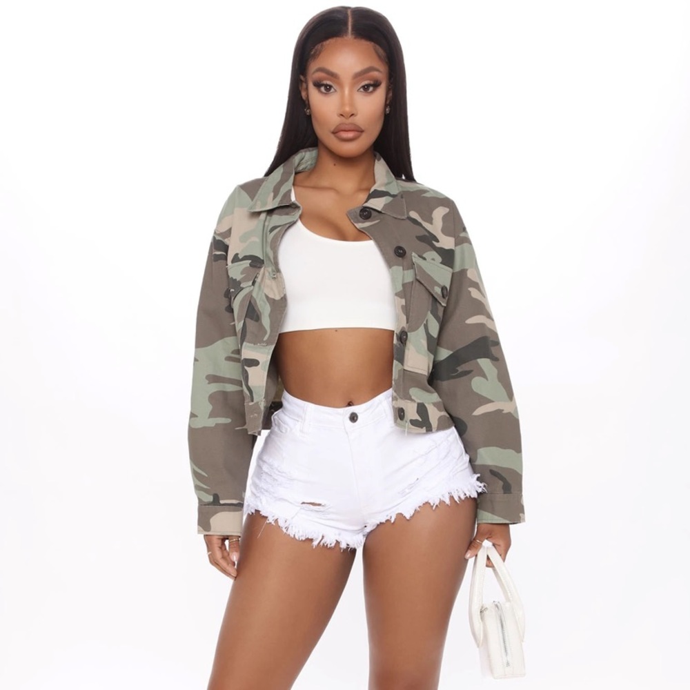 Camo Cropped Jacket